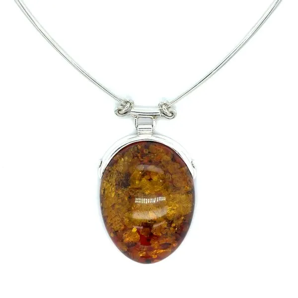 Estate Silver Amber Collar