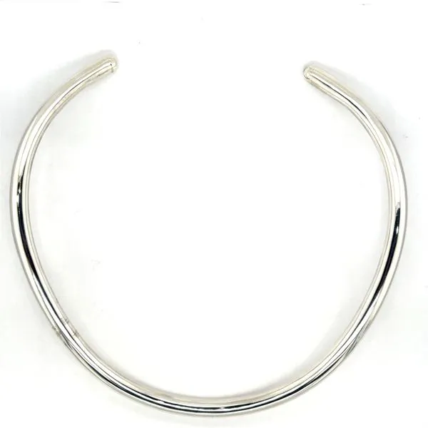Estate Silver Curved Wire Collar