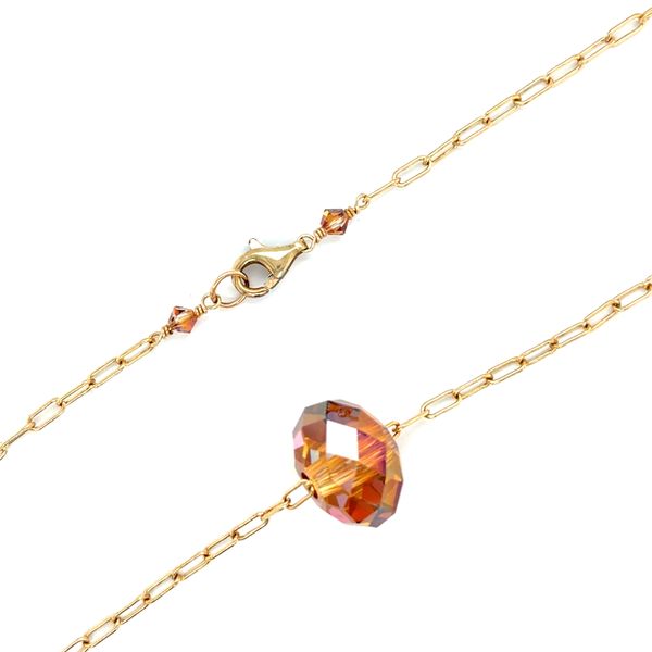 Estate Gold Filled Faceted Orange Bead Necklace Georgetown Jewelers Wood Dale, IL
