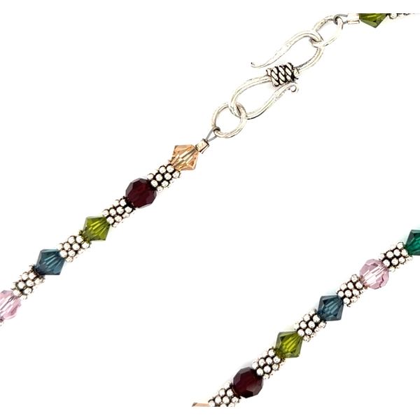 Estate Silver Multi Color Faceted Bead Necklace Image 2 Georgetown Jewelers Wood Dale, IL