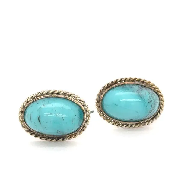 Estate Silver Turquoise Non-pierced Earring Georgetown Jewelers Wood Dale, IL