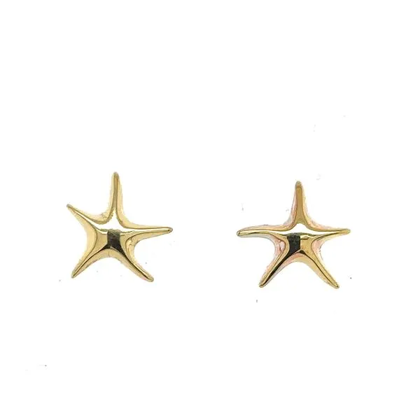 Estate Sterling Silver Star Earrings Georgetown Jewelers Wood Dale, IL