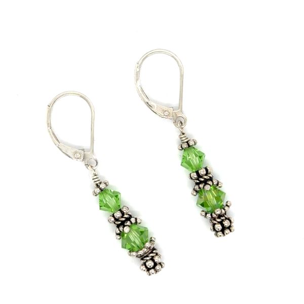 Estate Green Bead Drop Earrings Georgetown Jewelers Wood Dale, IL