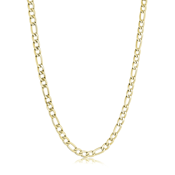 Yellow Gold Plated Stainless Steel Figaro Chain 20