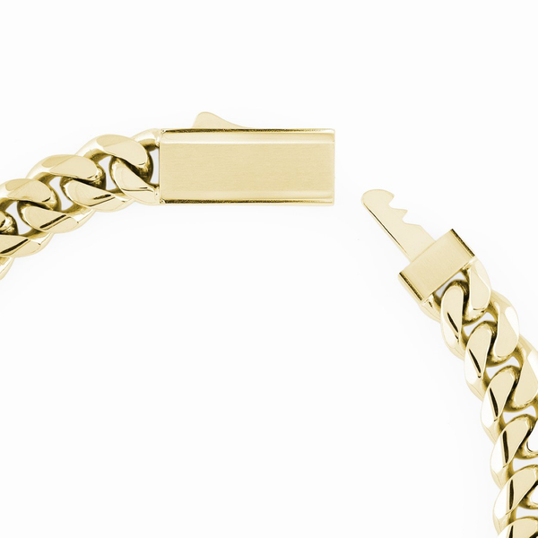 Yellow Gold Plated Stainless Steel Curb Chain 22