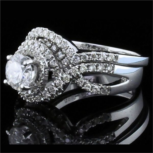 14K White Gold Diamond Wedding Set, 1.40ct Total Weight Image 2 Geralds Jewelry Oak Harbor, WA