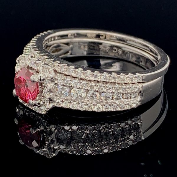 Pink Diamond Wedding Set Image 2 Geralds Jewelry Oak Harbor, WA
