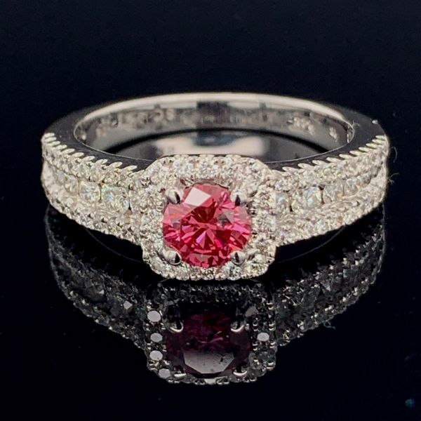 Pink Diamond Wedding Set Image 3 Geralds Jewelry Oak Harbor, WA