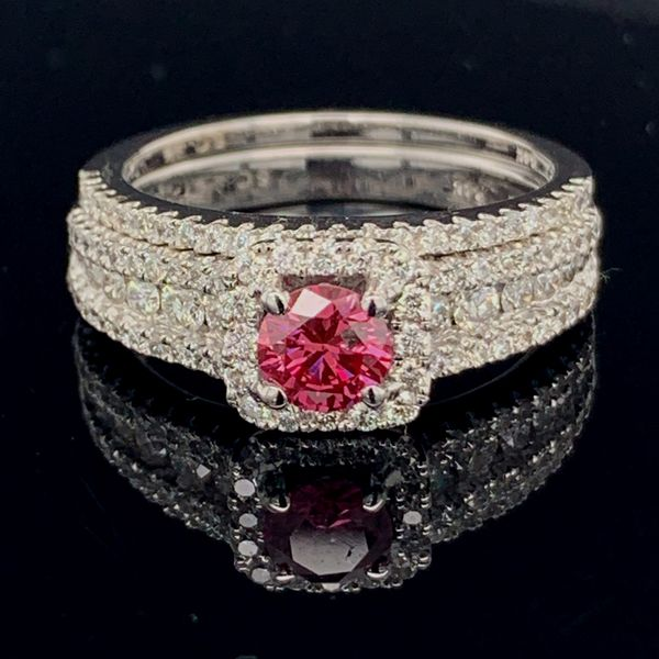 Pink Diamond Wedding Set Geralds Jewelry Oak Harbor, WA