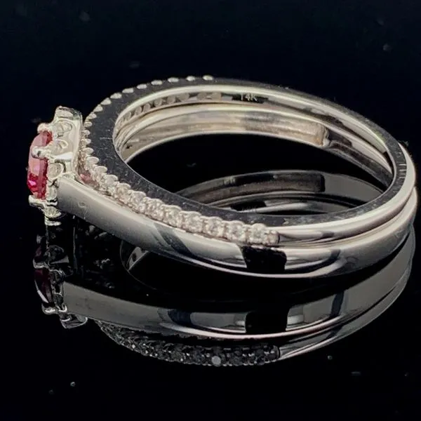 Pink Diamond Wedding Set Image 2 Geralds Jewelry Oak Harbor, WA