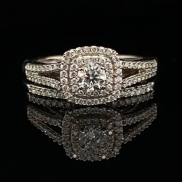 Two-Tone Diamond Wedding Set, 