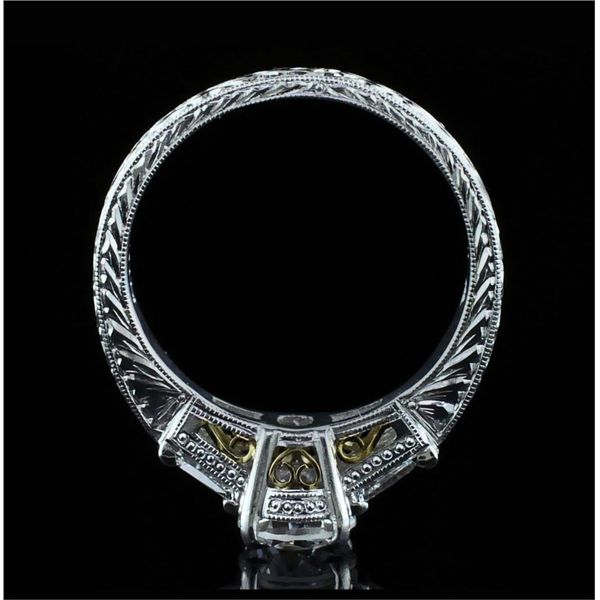 Platinum/18K Yellow Gold Diamond Engagement Ring Image 3 Geralds Jewelry Oak Harbor, WA