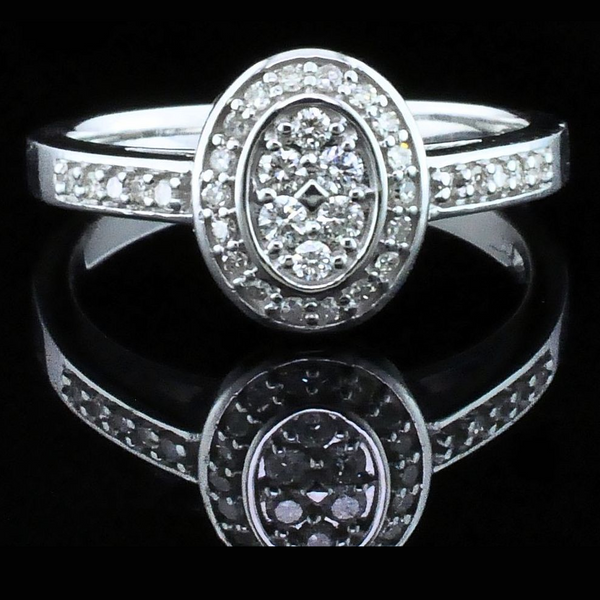 10K Oval Cluster Diamond Wedding Set Image 4 Geralds Jewelry Oak Harbor, WA