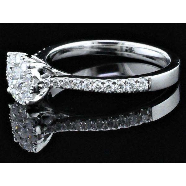 Diamond Cluster Engagement Ring Image 2 Geralds Jewelry Oak Harbor, WA