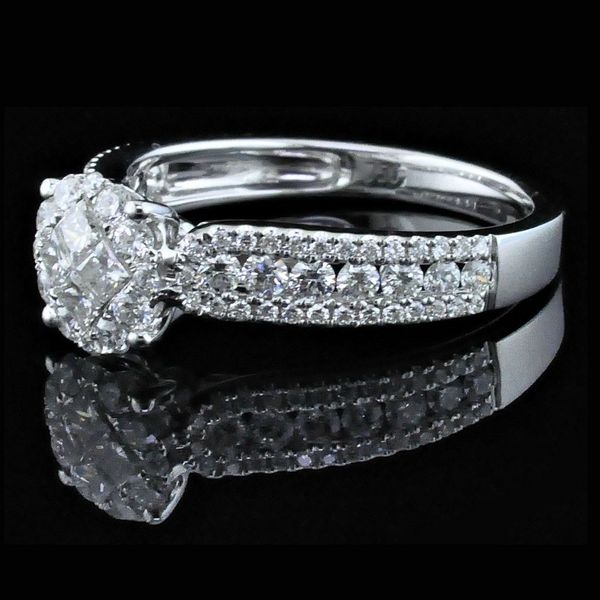 Diamond Cluster Engagement Ring Image 2 Geralds Jewelry Oak Harbor, WA