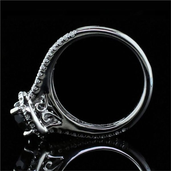 14K White Gold And Black Diamond Engagement Ring Image 3 Geralds Jewelry Oak Harbor, WA