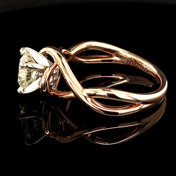 1.02Ct Rose Gold Free Form Engagement Ring Image 3 Geralds Jewelry Oak Harbor, WA