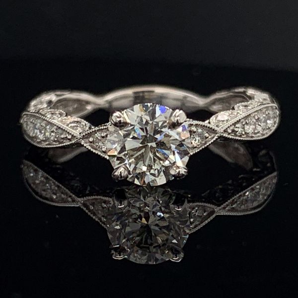18K White Gold and Diamond Wedding Set Image 3 Geralds Jewelry Oak Harbor, WA