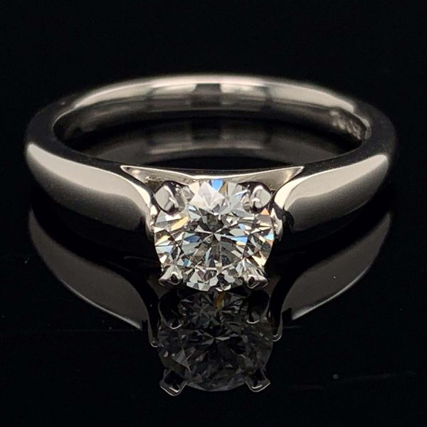 Palladium And Platinum Hearts And Arrows Diamond Engagement Ring Geralds Jewelry Oak Harbor, WA