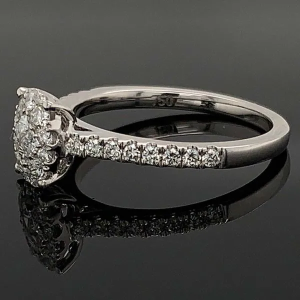 Diamond Oval Cluster Diamond Engagement Ring Image 2 Geralds Jewelry Oak Harbor, WA