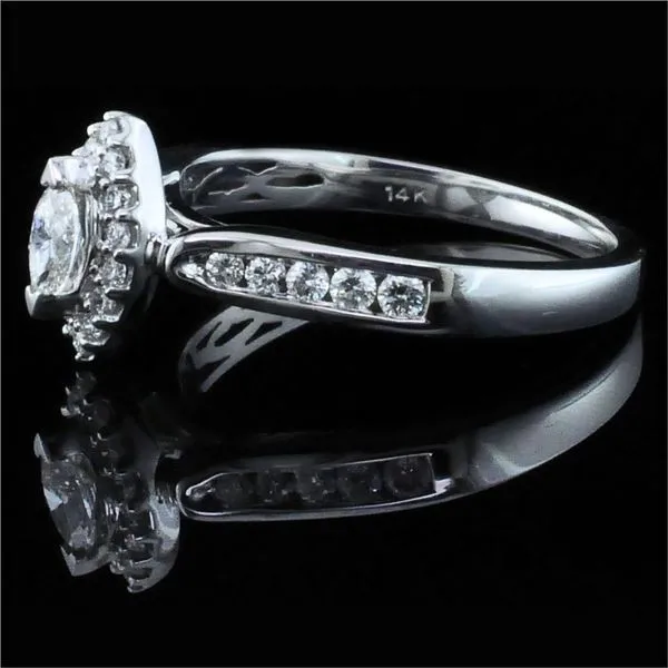 Marquise Halo Diamond Engagement Ring Image 2 Geralds Jewelry Oak Harbor, WA