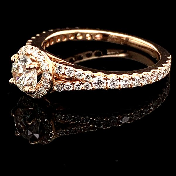 Diamond Halo Style Engagement Ring, 1.13Ct Total Weight Image 2 Geralds Jewelry Oak Harbor, WA