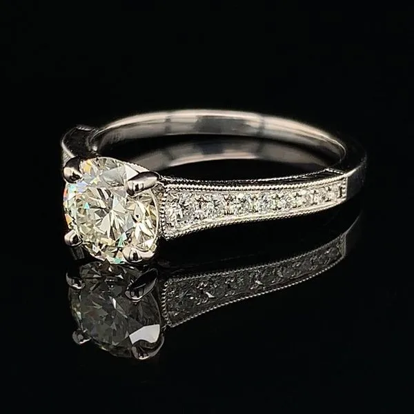Gold Hearts And Arrows Diamond Engagement Ring Image 2 Geralds Jewelry Oak Harbor, WA
