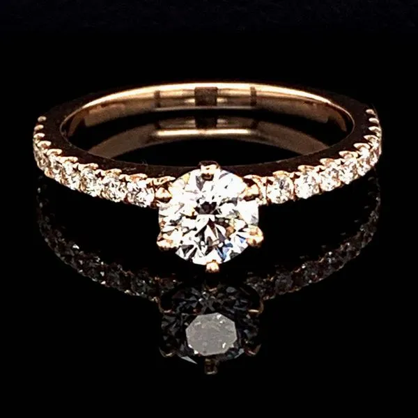 Hearts And Arrows Center Diamond Engagement Ring Geralds Jewelry Oak Harbor, WA