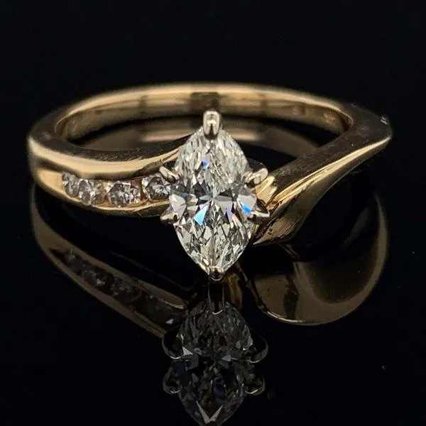 Marquise Diamond Wedding Set Image 3 Geralds Jewelry Oak Harbor, WA