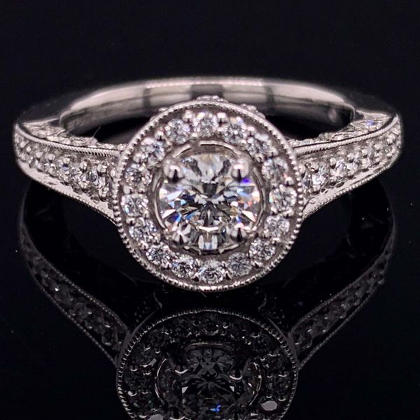 .585 Platinum And Diamond Engagement Ring Geralds Jewelry Oak Harbor, WA