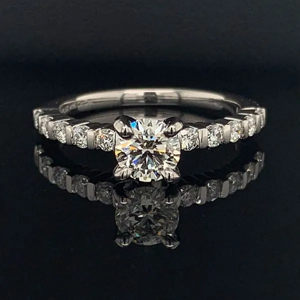 .585 Platinum And Ideal Hearts And Arrows Cut Diamond Wedding Set Image 3 Geralds Jewelry Oak Harbor, WA