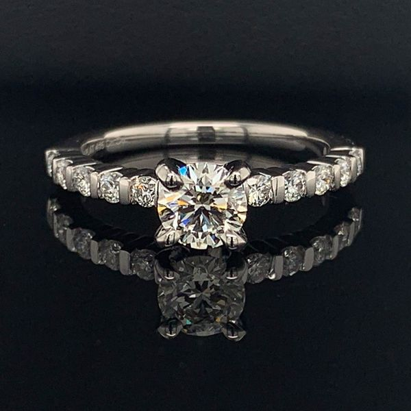 .585 Platinum And Ideal Hearts And Arrows Cut Diamond Wedding Set Image 3 Geralds Jewelry Oak Harbor, WA