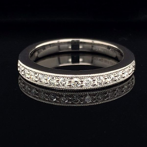 .585 Platinum And Hearts and Arrows Diamond Wedding Set Image 4 Geralds Jewelry Oak Harbor, WA