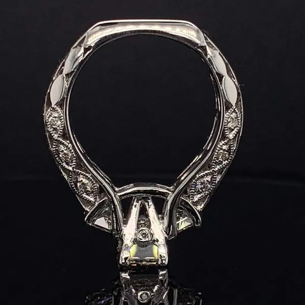 White Gold And Baguette Diamond Engagement Ring Image 3 Geralds Jewelry Oak Harbor, WA