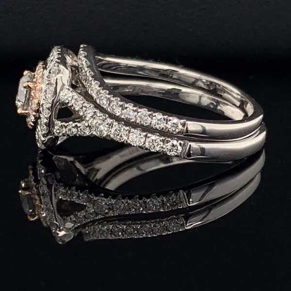 White and Rose Gold Diamond Ladies Wedding Set Image 2 Geralds Jewelry Oak Harbor, WA