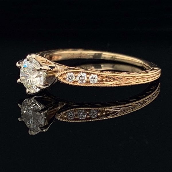 Gabriel & Co. Hearts and Arrows Diamond Engagement Ring Image 2 Geralds Jewelry Oak Harbor, WA