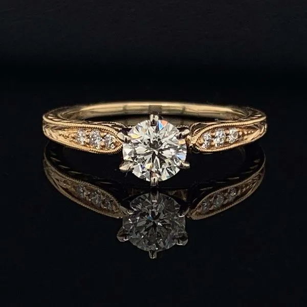 Gabriel & Co. Hearts and Arrows Diamond Engagement Ring Geralds Jewelry Oak Harbor, WA