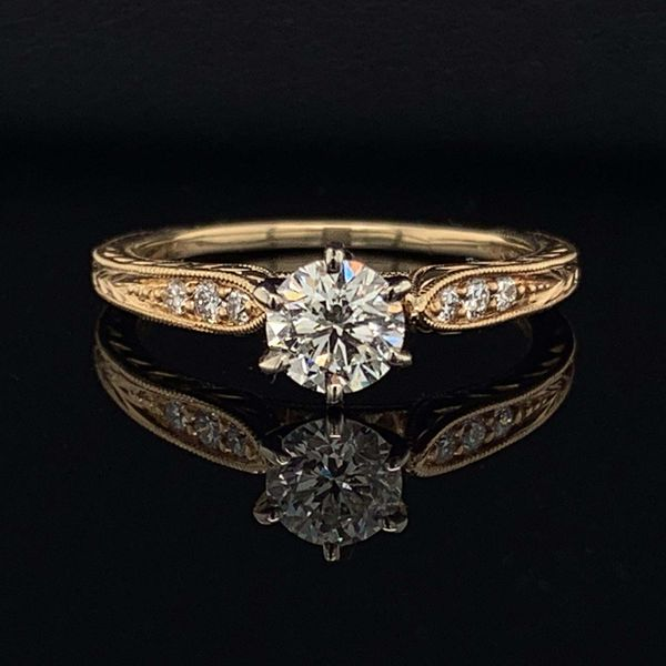 Gabriel & Co. Hearts and Arrows Diamond Engagement Ring Geralds Jewelry Oak Harbor, WA