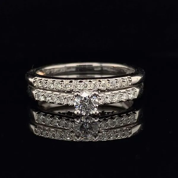 14K White Gold And Diamond Wedding Set Geralds Jewelry Oak Harbor, WA