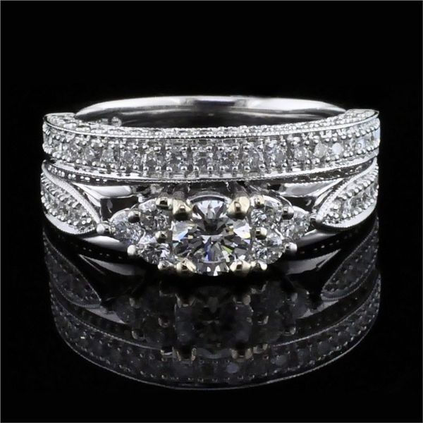Carved Style Diamond Wedding Set Geralds Jewelry Oak Harbor, WA