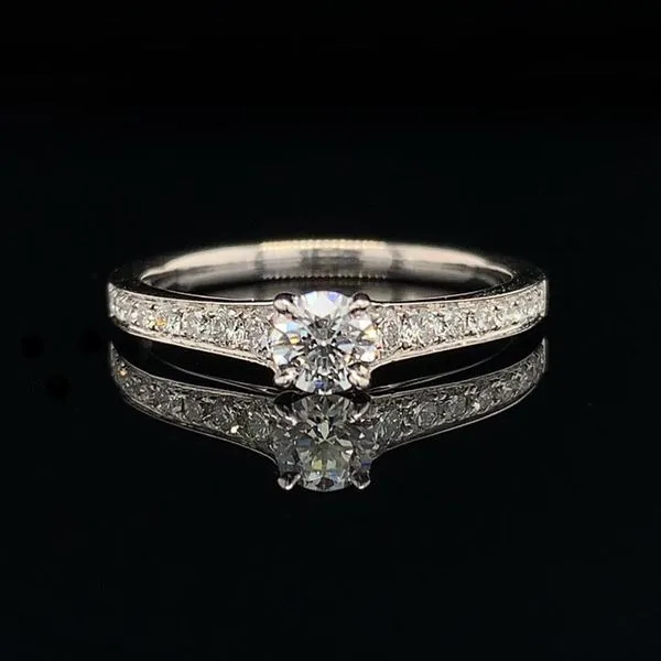 Hearts And Arrows Diamond Engagement Ring, .54Ct Total Diamond Weight Geralds Jewelry Oak Harbor, WA