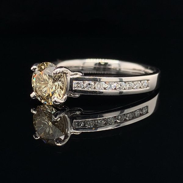 Hearts And Arrows Fancy Light Brown Center Diamond Ring Image 2 Geralds Jewelry Oak Harbor, WA