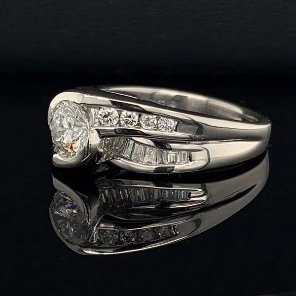 Platinum And Diamond Ladies Engagement Ring, 1.37Ct Total Diamond Weight Image 2 Geralds Jewelry Oak Harbor, WA