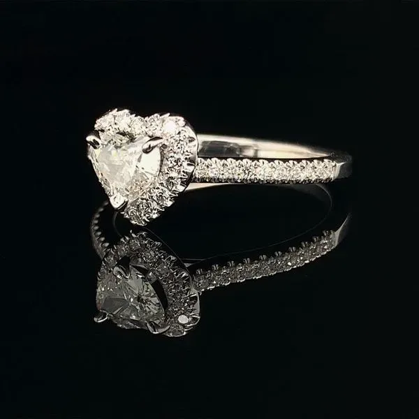 Heart Shaped Halo Style Diamond Engagement Ring Image 2 Geralds Jewelry Oak Harbor, WA