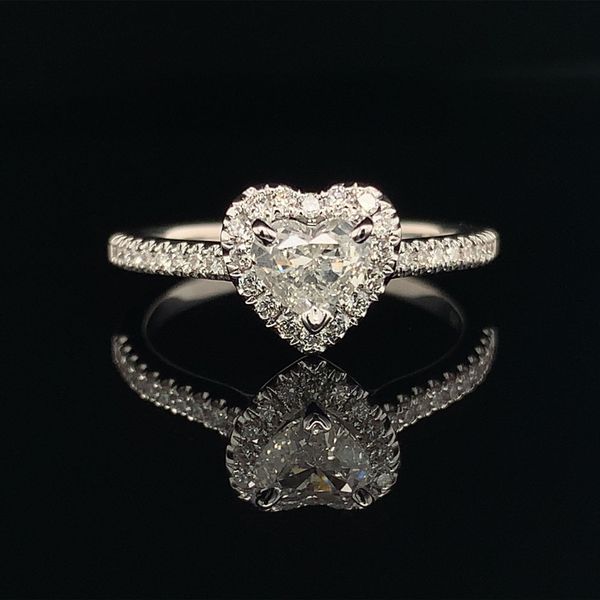 Heart Shaped Halo Style Diamond Engagement Ring Geralds Jewelry Oak Harbor, WA