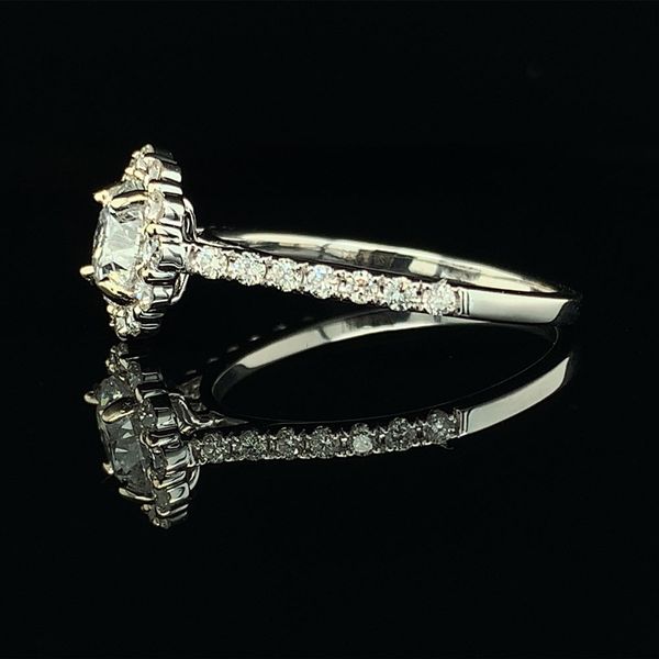 14K White Gold And Diamond Halo Engagement Ring, 1.35cttw Image 3 Geralds Jewelry Oak Harbor, WA