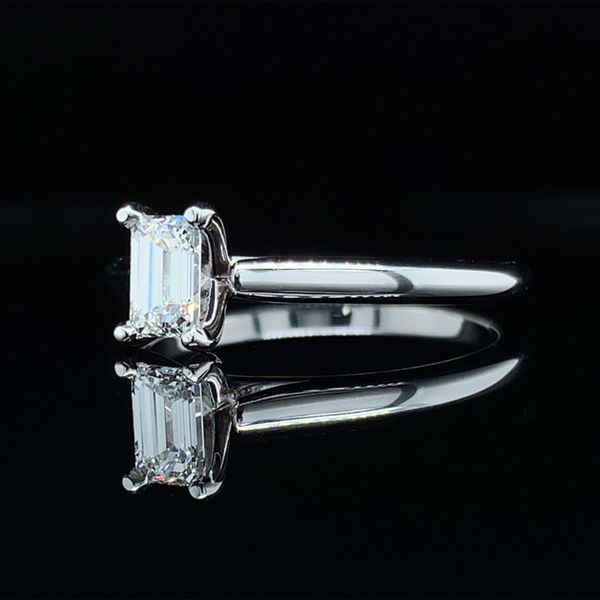 Emerald Cut Diamond Solitaire Engagement Ring Image 2 Geralds Jewelry Oak Harbor, WA