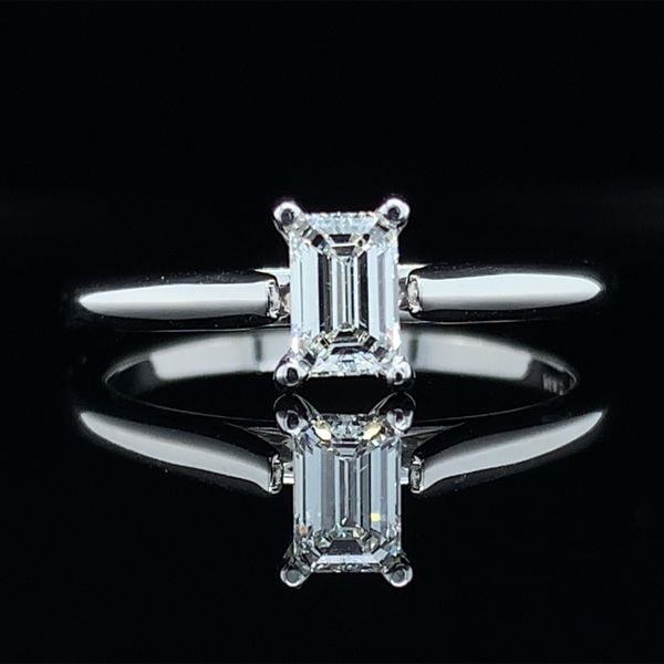 Emerald Cut Diamond Solitaire Engagement Ring Geralds Jewelry Oak Harbor, WA