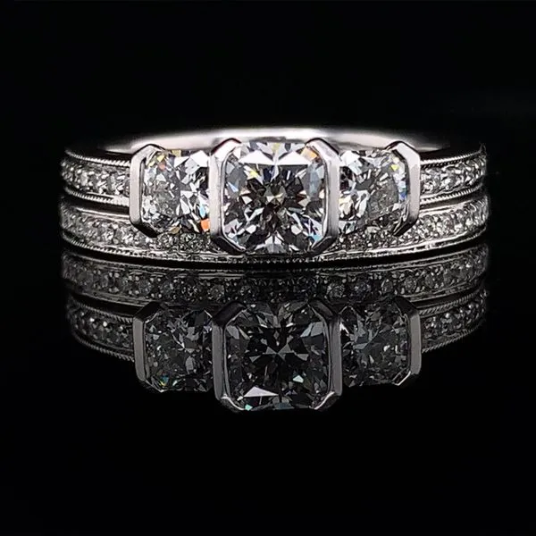 Dream Cut Hearts On Fire Three Stone Diamond Wedding Set Geralds Jewelry Oak Harbor, WA