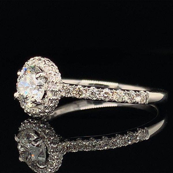 Diamond Halo Engagement Ring With Diamond Gallery Image 2 Geralds Jewelry Oak Harbor, WA